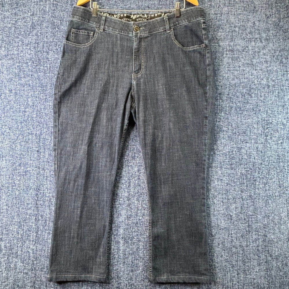 Riders by Lee Bootcut Jeans Womens 20W Dark Wash Cotton Blend Midrise Stretch